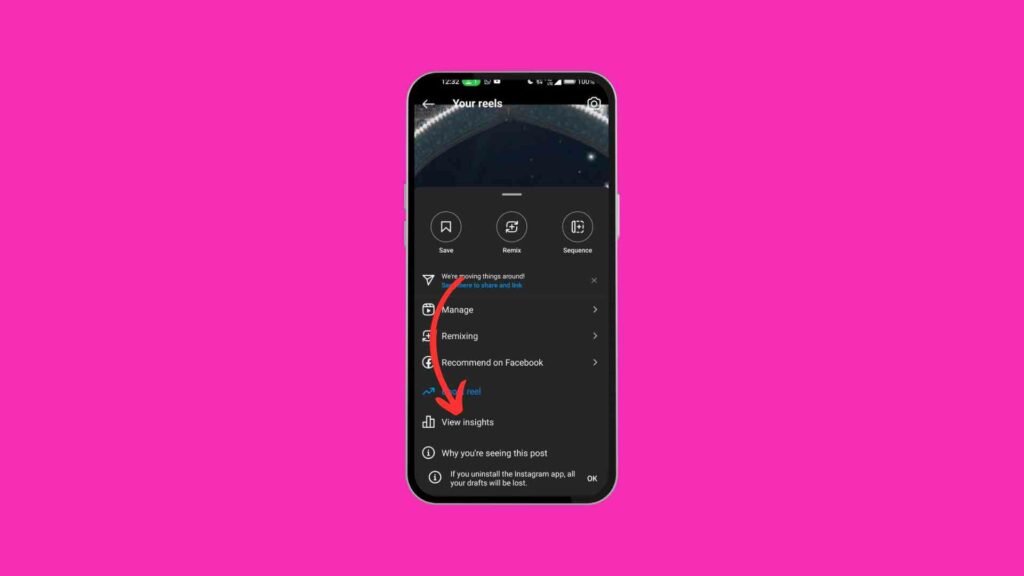 Marche à suivre pour savoir qui a partagé votre article sur Instagram Reels
