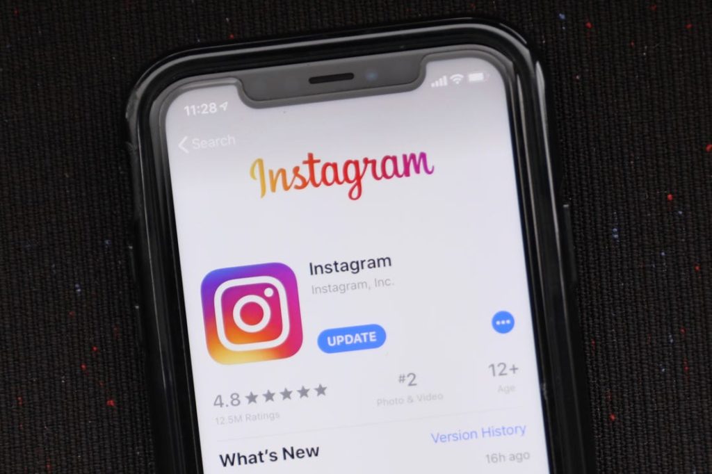 botão de atualização do aplicativo Instagram