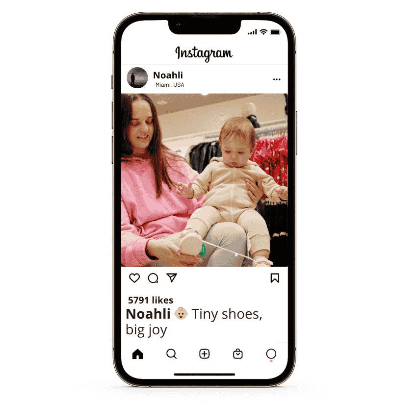 Didascalie dello shopping per bambini per Instagram