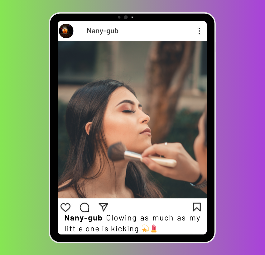 Legendas de maquiagem para chá de bebê Instagram