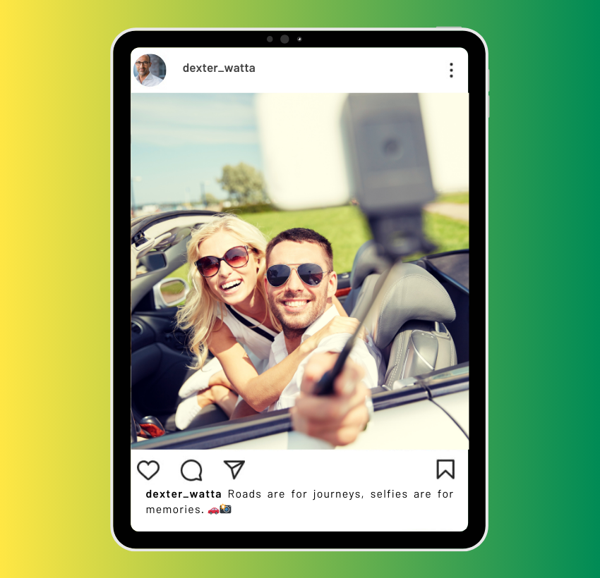 Baddie Selfie Car Captions para Instagram