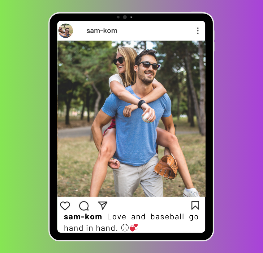 Baseball Captions for Instagram with Boyfriend
