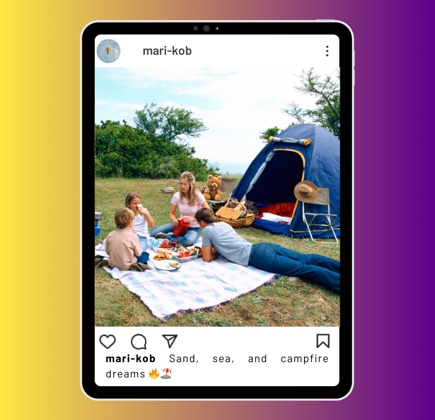 Beach Camping Captions for Instagram