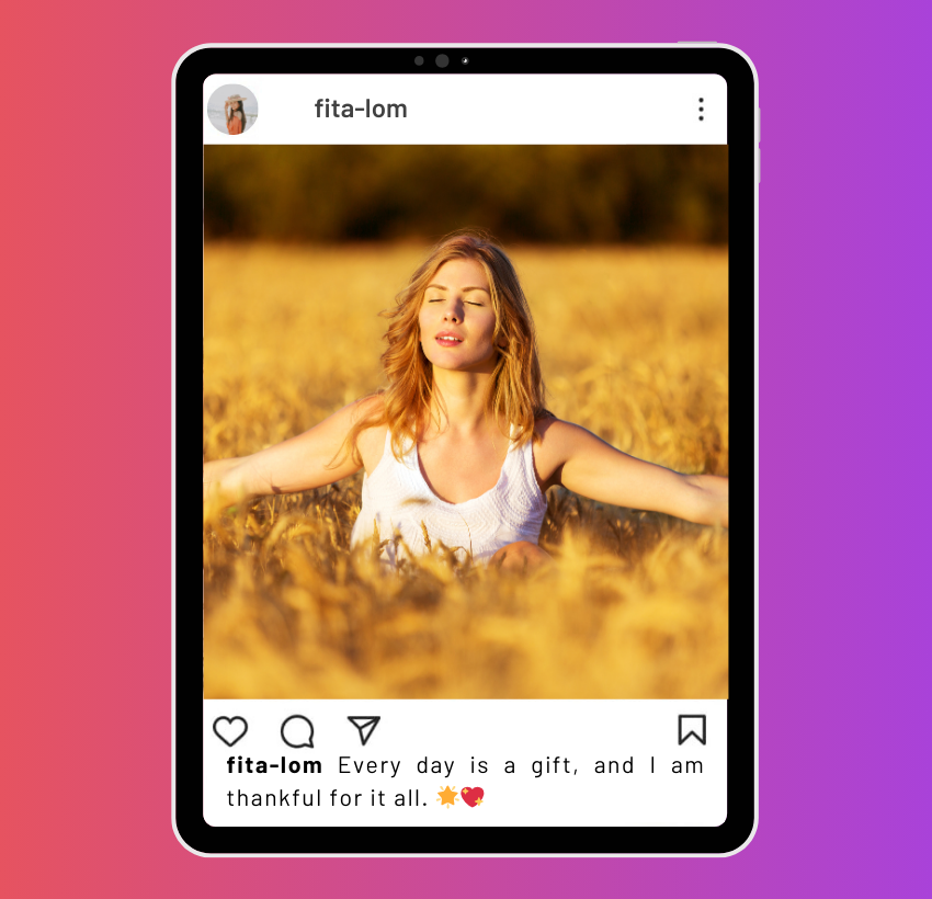 Didascalie di ringraziamento benedette per Instagram