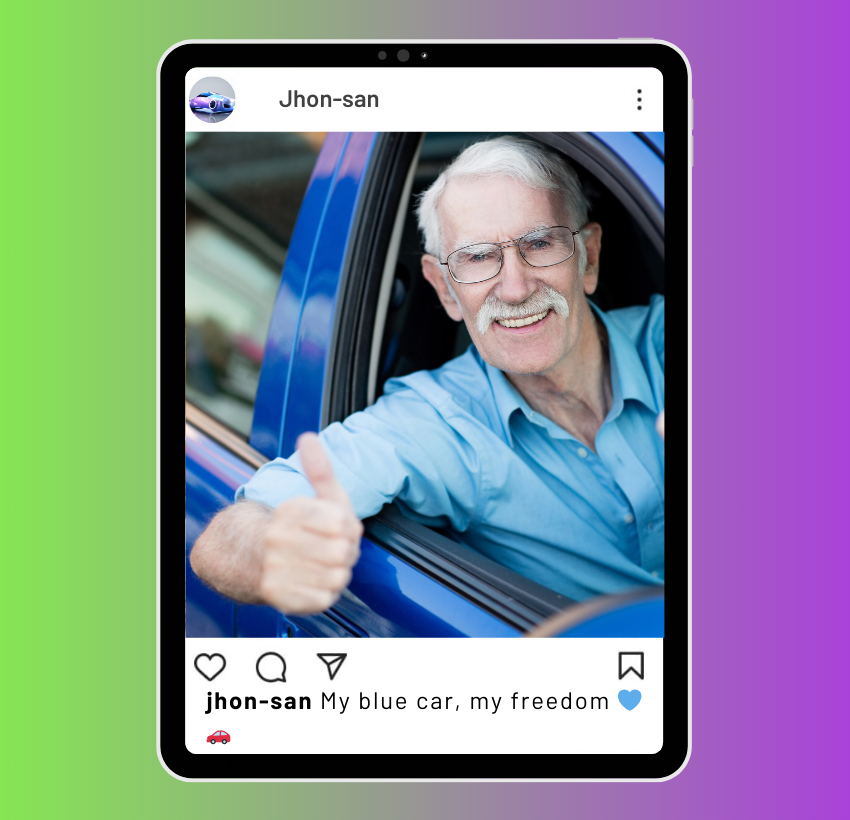 Blue Car Captions for Instagram