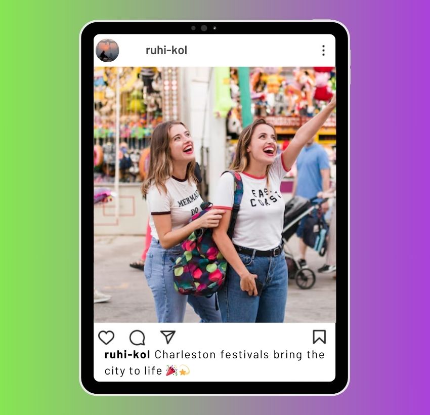 Charleston Festival Captions for Instagram