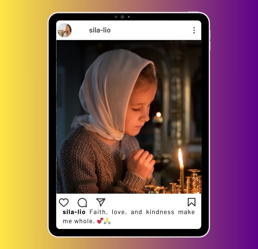 Christelijke bijschriften voor Instagram voor meisjes
