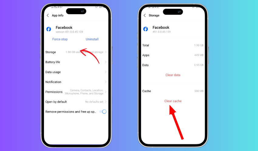 Limpando os dados do cache do Facebook