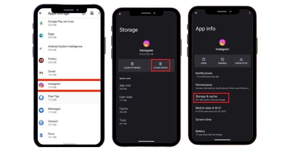 Clear the Instagram App Cache