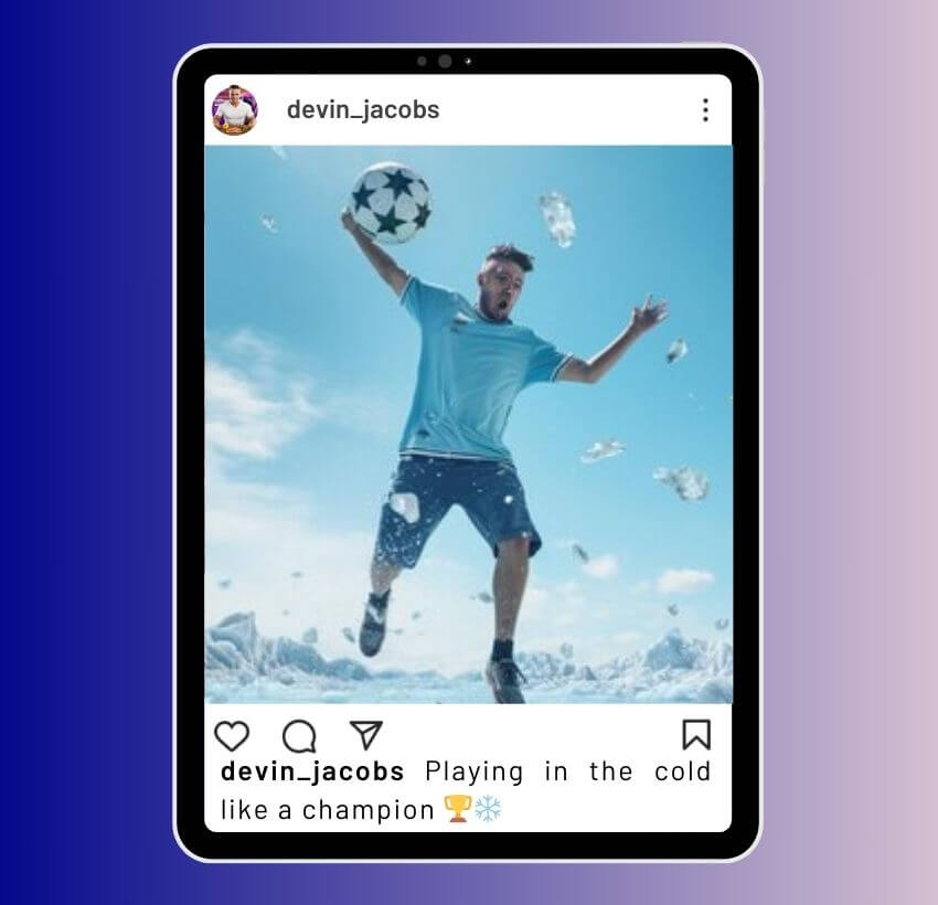 Cold Football Instagram Captions