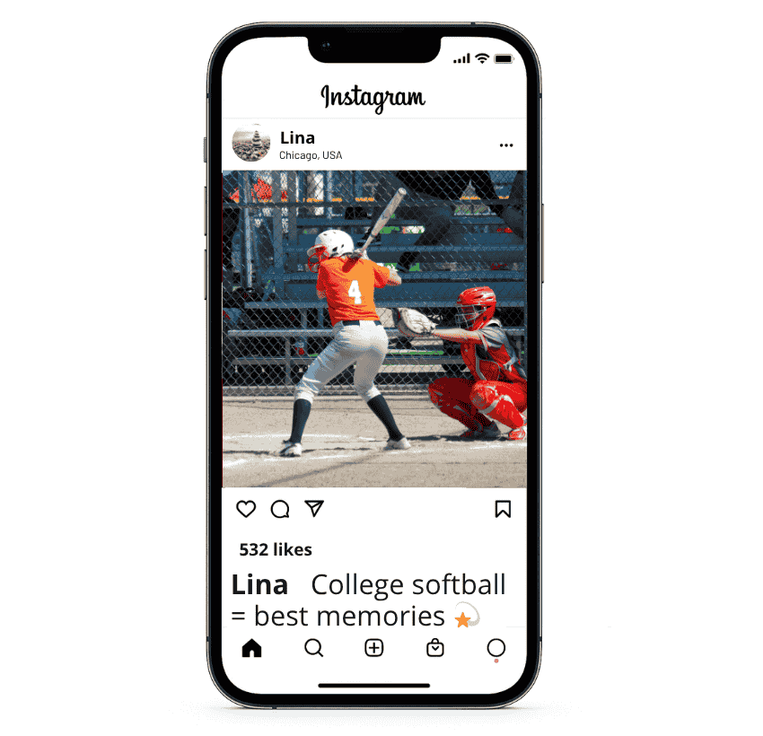 College Softball Instagram Captions