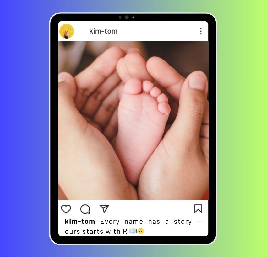 Creative Baby Name Announcement Captions for Instagram