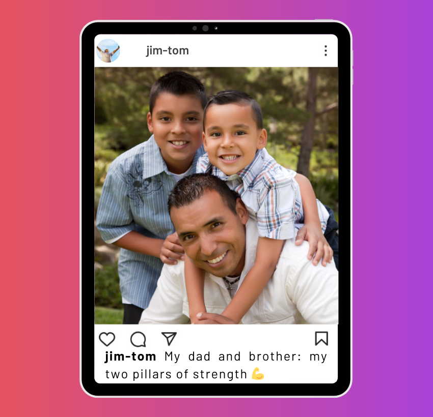 Vater und Bruder Untertitel für Instagram