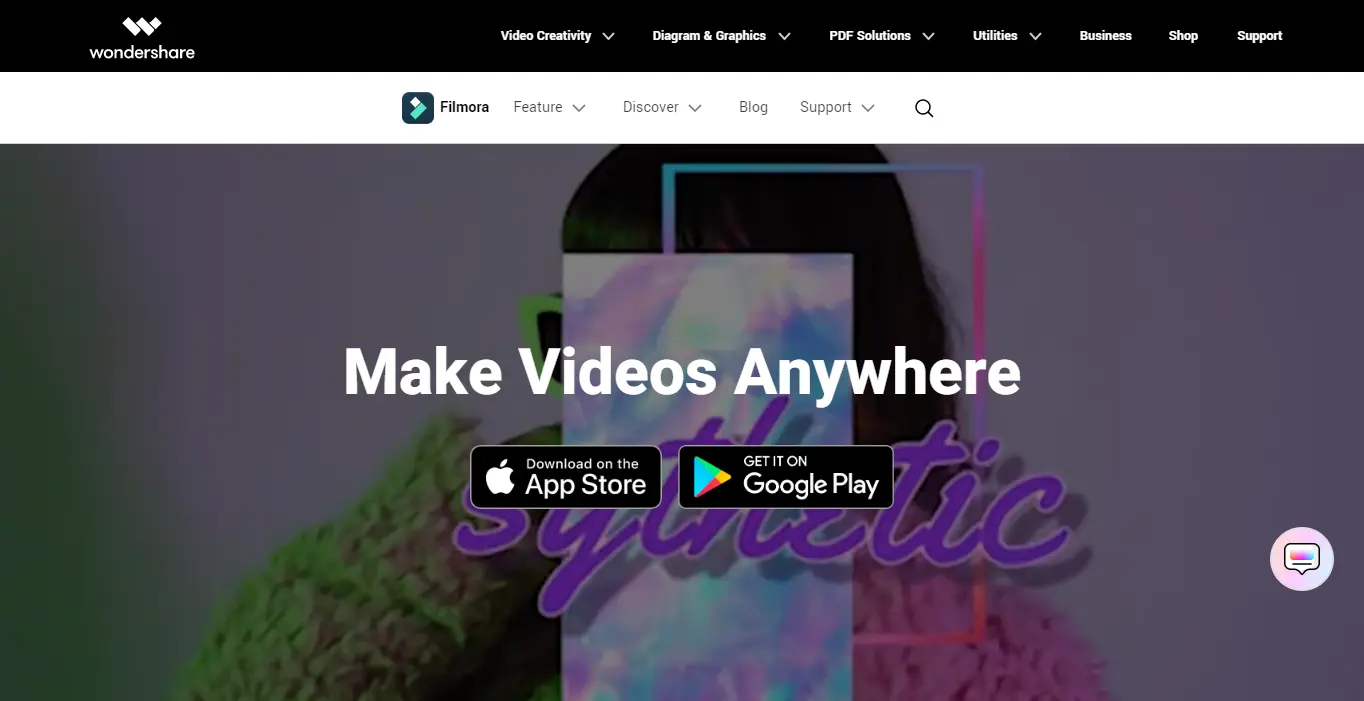 Page web de FilmoraGo