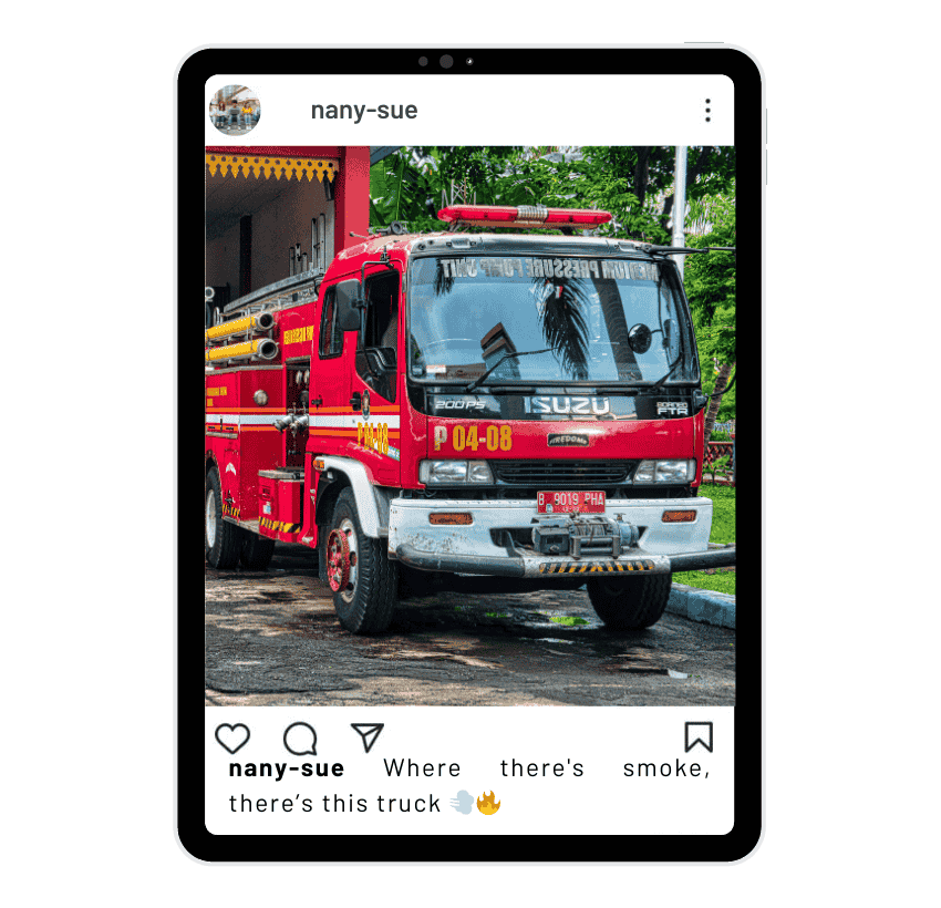 Fire Truck Captions for Instagram