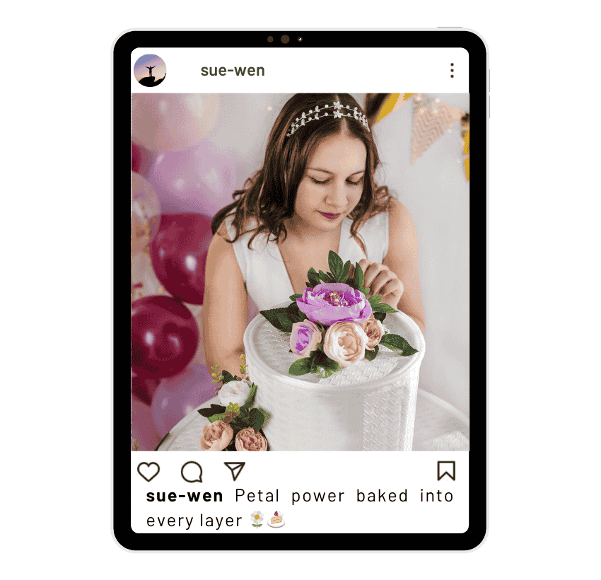 Flower Cake Captions for Instagram
