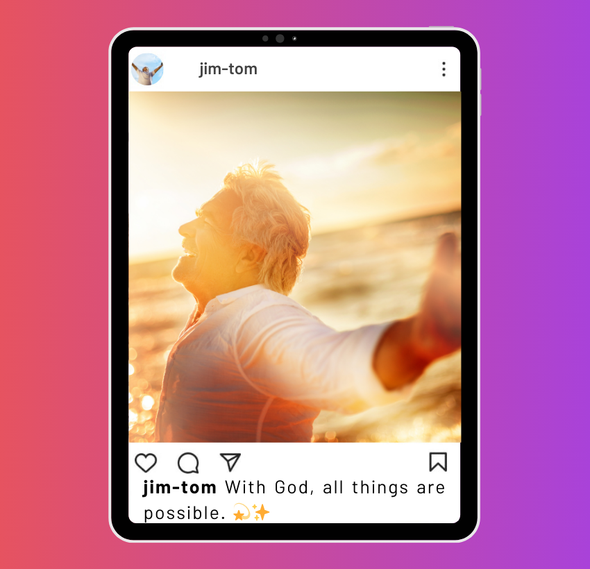 Didascalie di Dio benedetto per Instagram