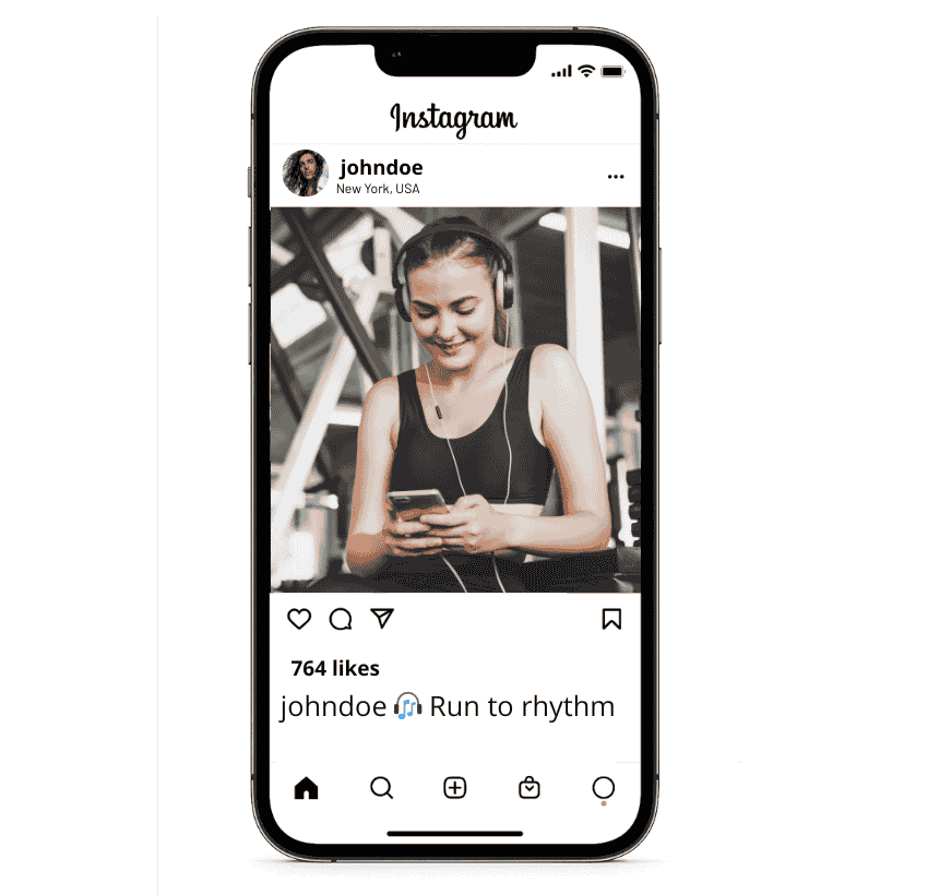 Didascalie della musica da palestra per Instagram