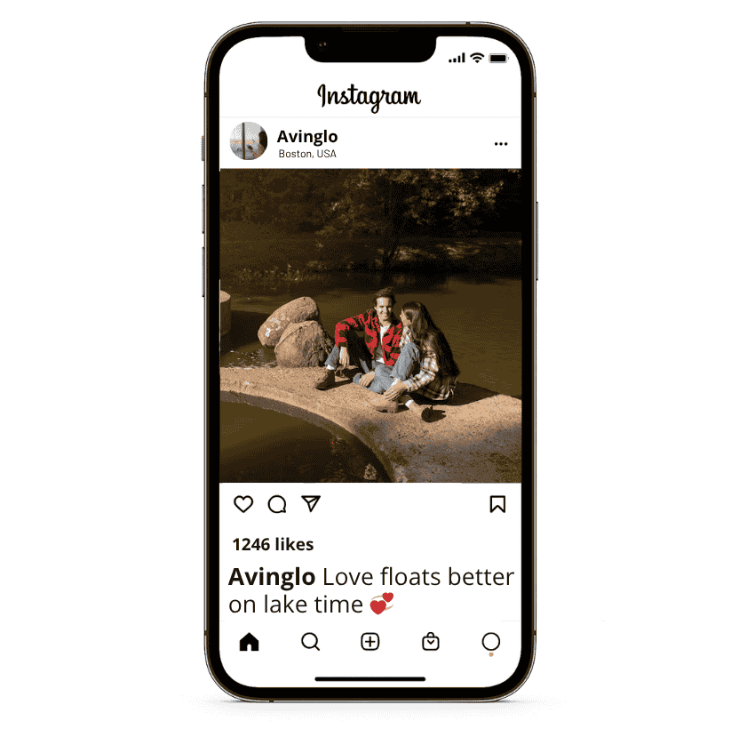Captions Instagram de couples de lacs