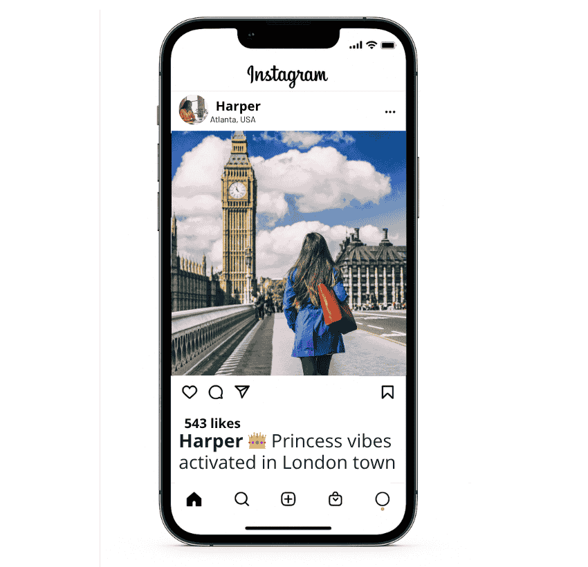 Londoner Untertitel für Instagram für Mädchen
