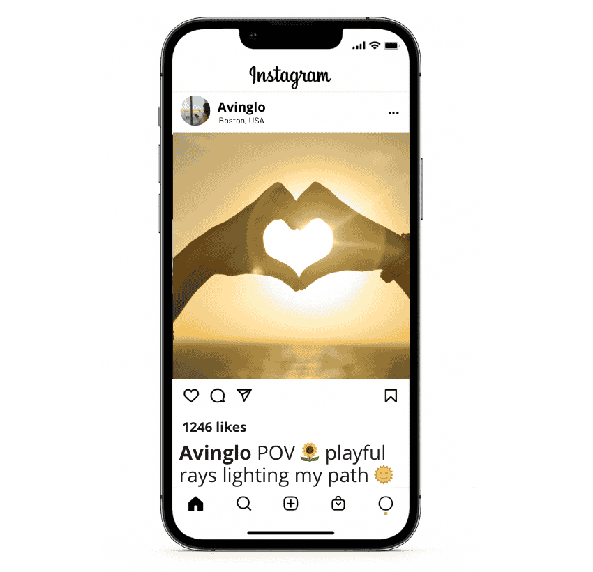 Didascalie POV della natura per Instagram