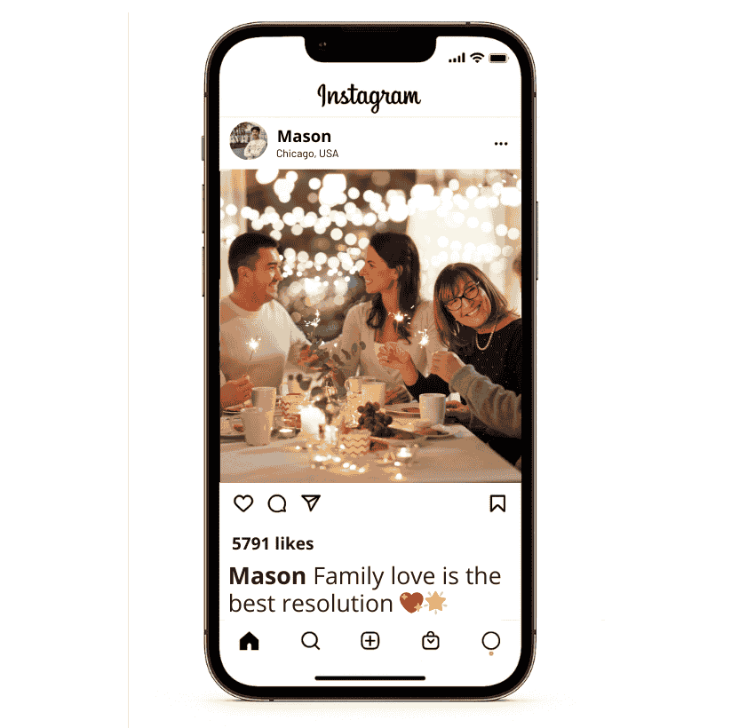 New Year Captions for Instagram Family