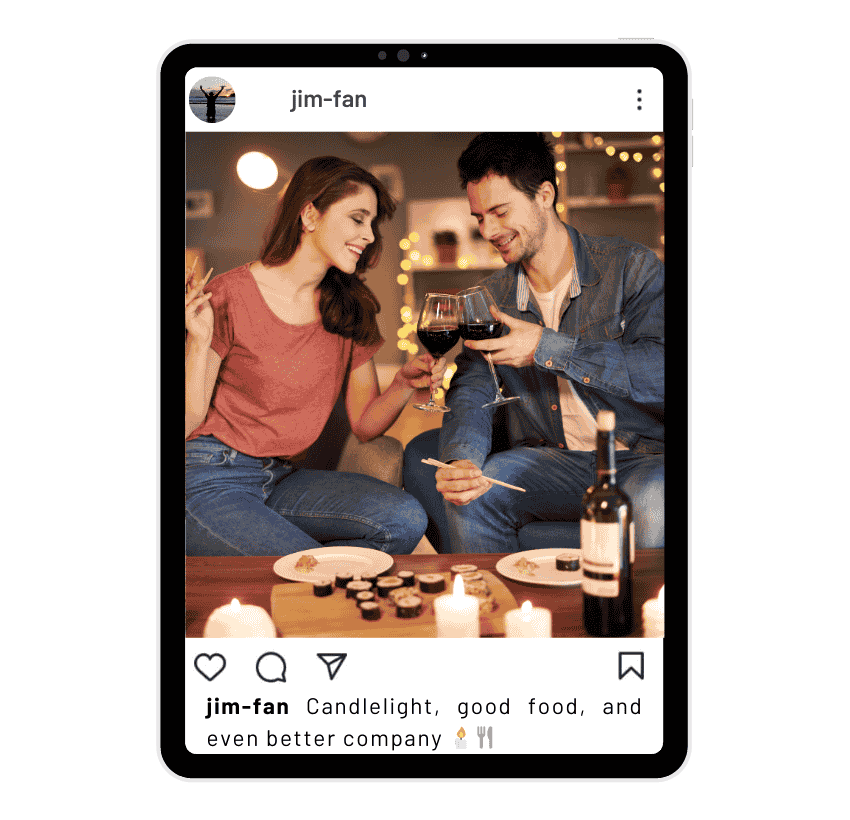 Night Dinner Date Legendas para Instagram