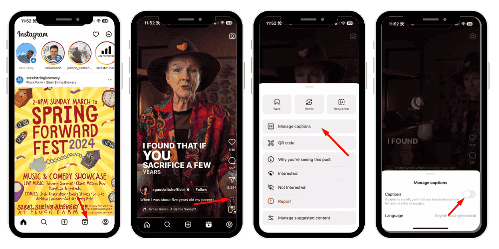 Aucune légende Instagram n'a été trouvée pour Reels