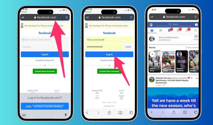 abrir la aplicación de facebook desde el navegador del móvil