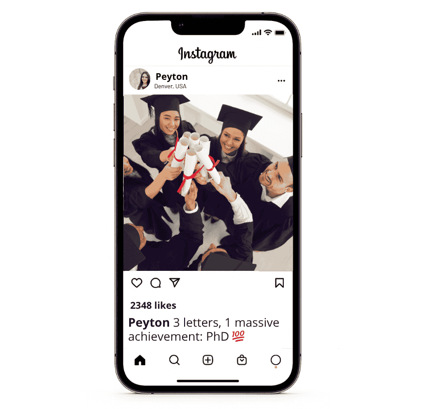 PhD graduation instagram captions