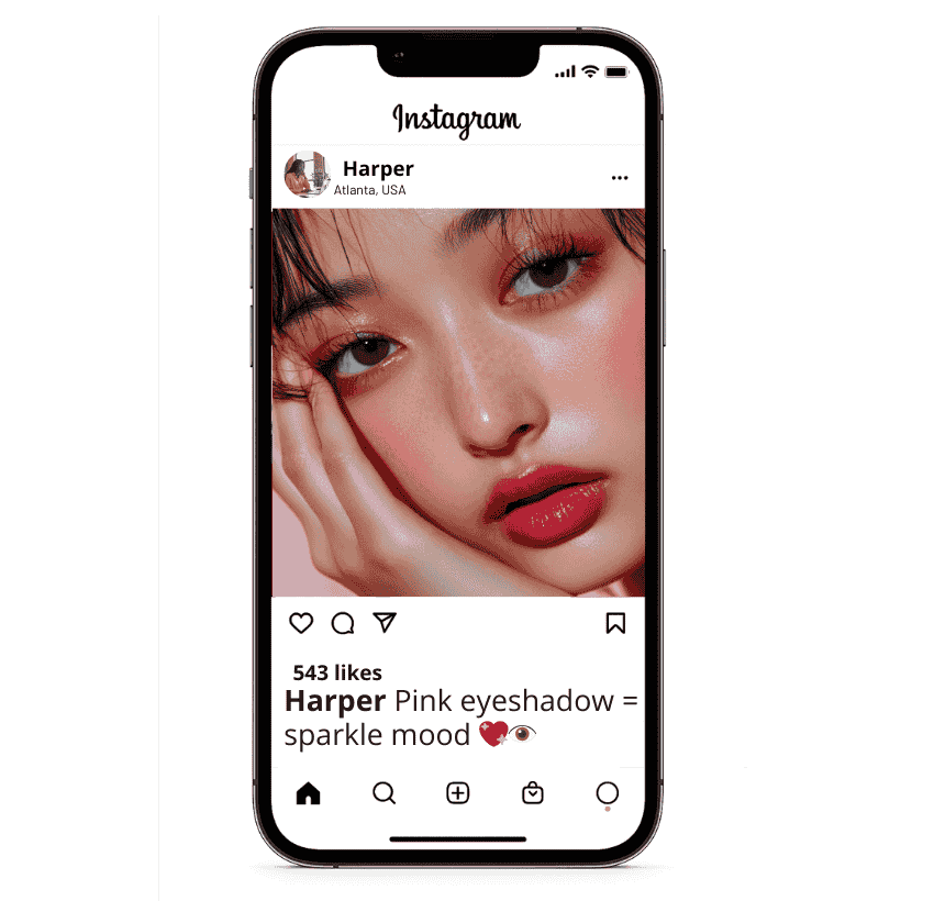 Pink Eye Makeup Captions for Instagram