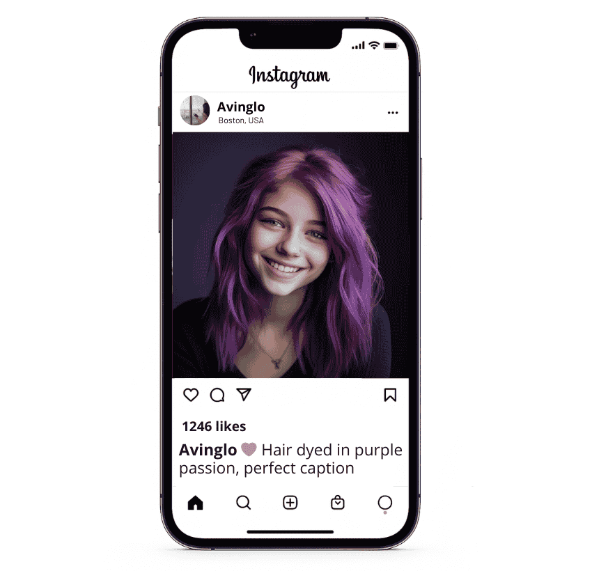 Purple Hair Instagram Captions