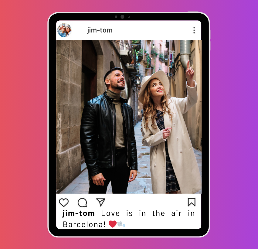 Romantic Captions for Couples in Barcelona