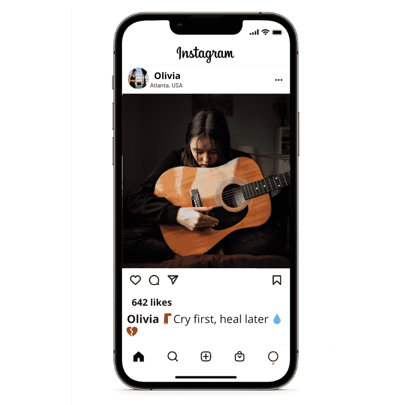 Trauriges Mädchen Olivia Rodrigo Instagram Bildunterschriften