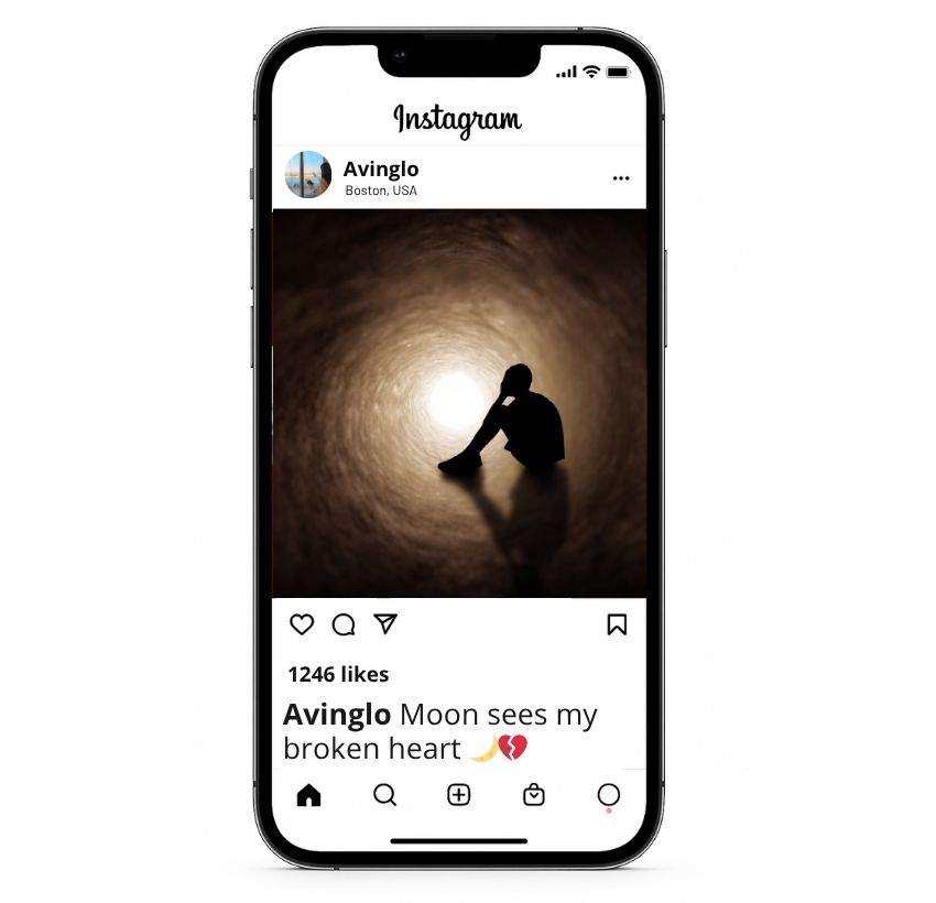 Leyendas de luna triste para Instagram