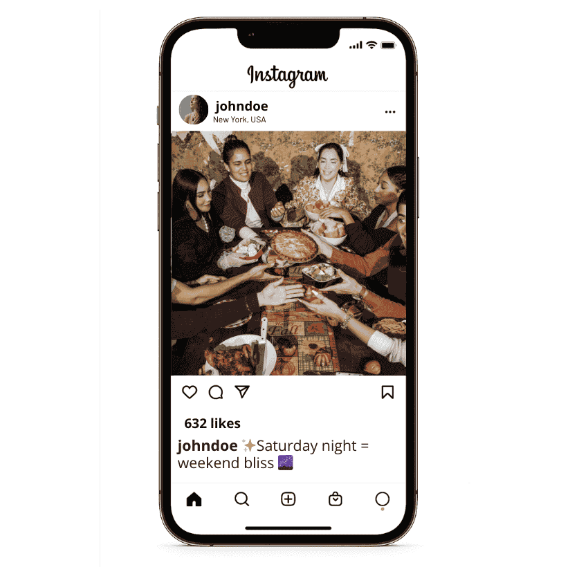 Samstagabend Untertitel für Instagram