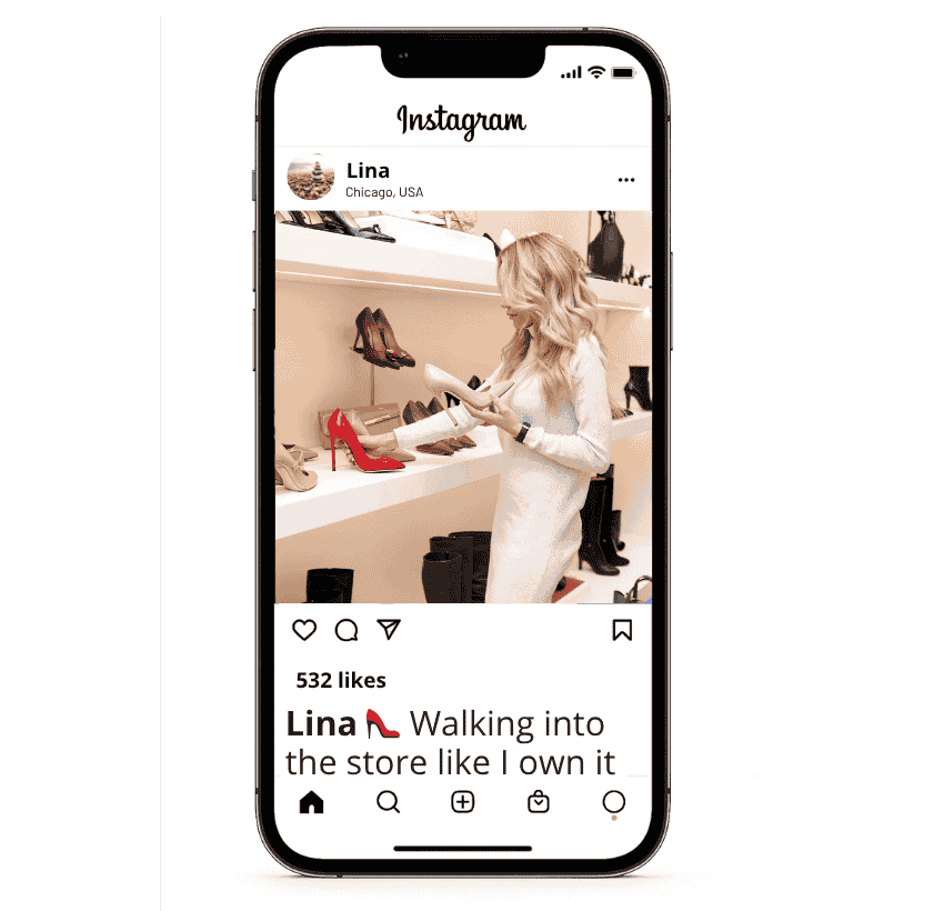 Didascalie dello shopping selvaggio per Instagram