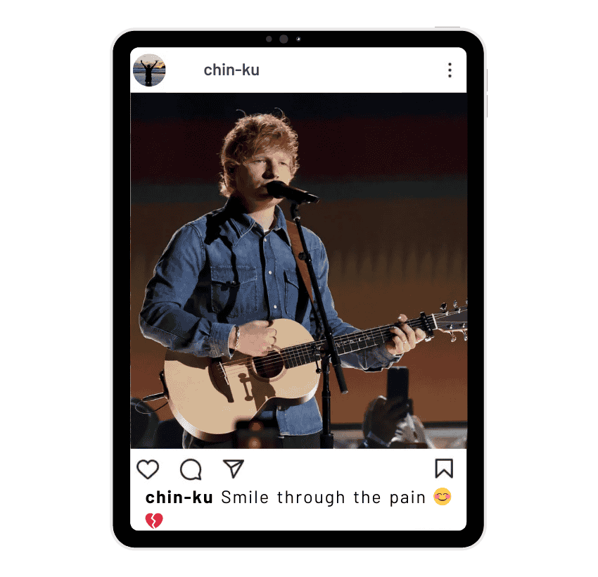 Short Ed Sheeran Captions for Instagram