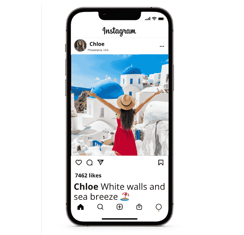 Kurze griechische Untertitel für Instagram