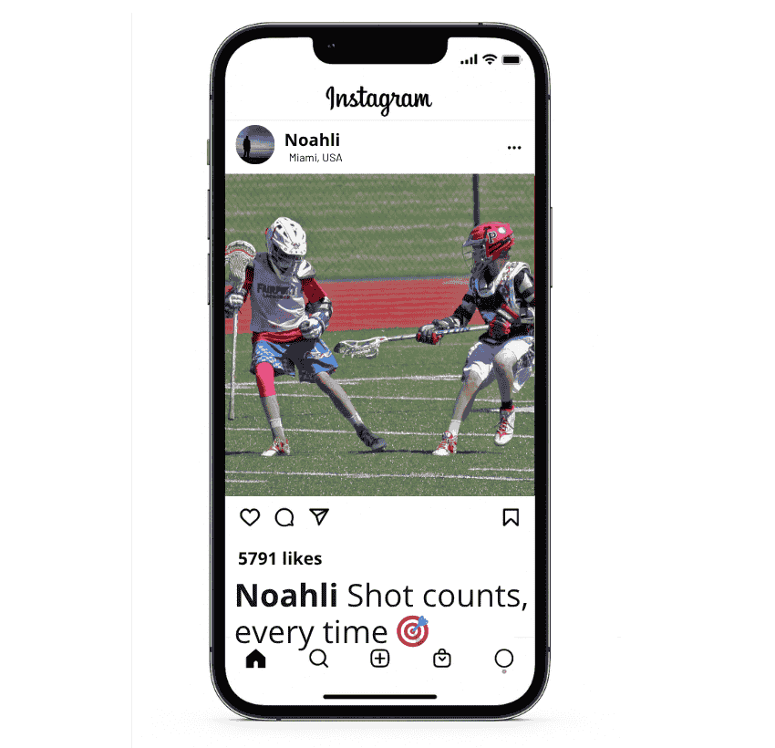 Kurze Lacrosse-Beschriftungen für Instagram