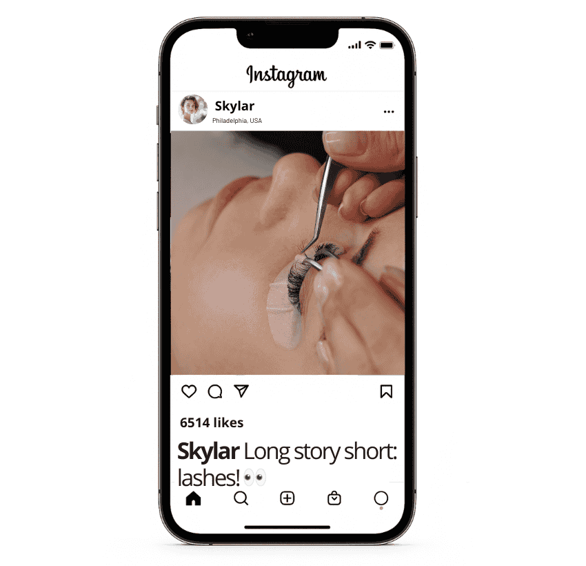 Short Lash Captions for Instagram
