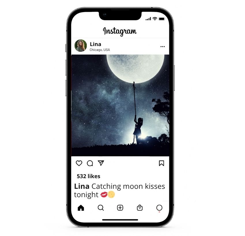 Leyendas de la luna corta para Instagram
