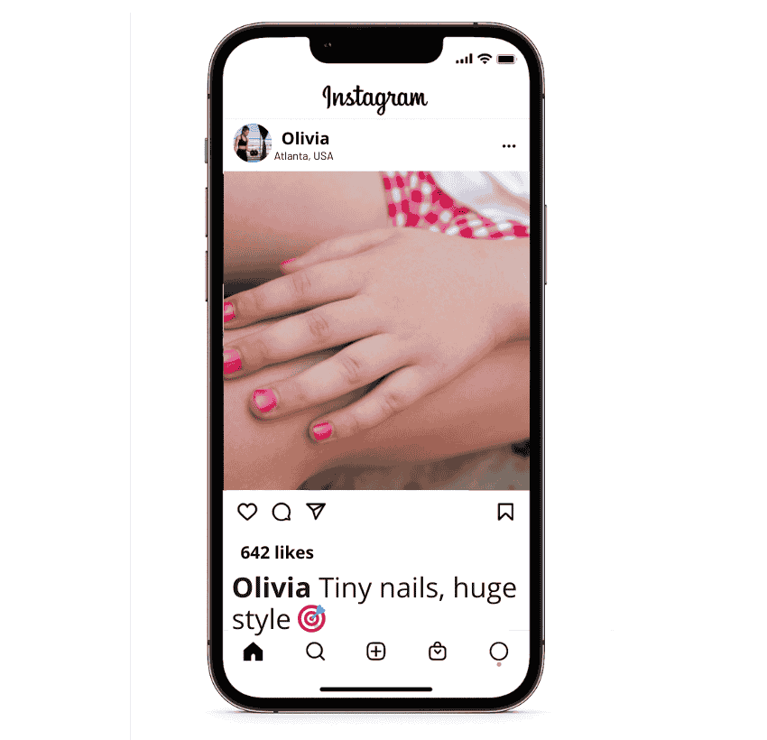 Didascalie dei chiodi corti per Instagram