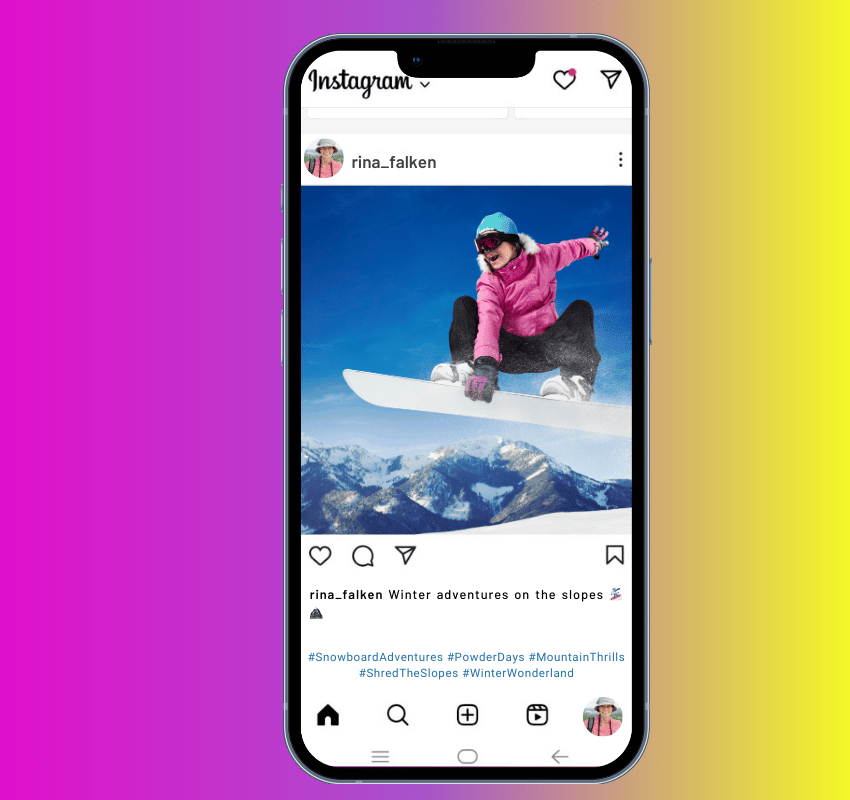 a girl snowboarding