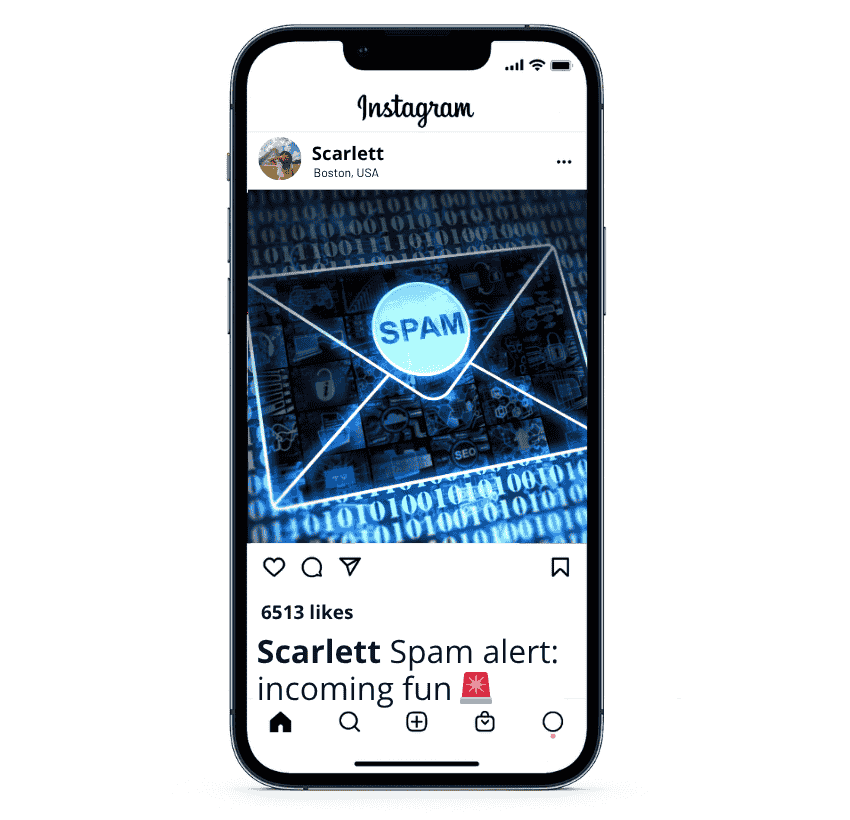 Spam Ahead Captions for Instagram