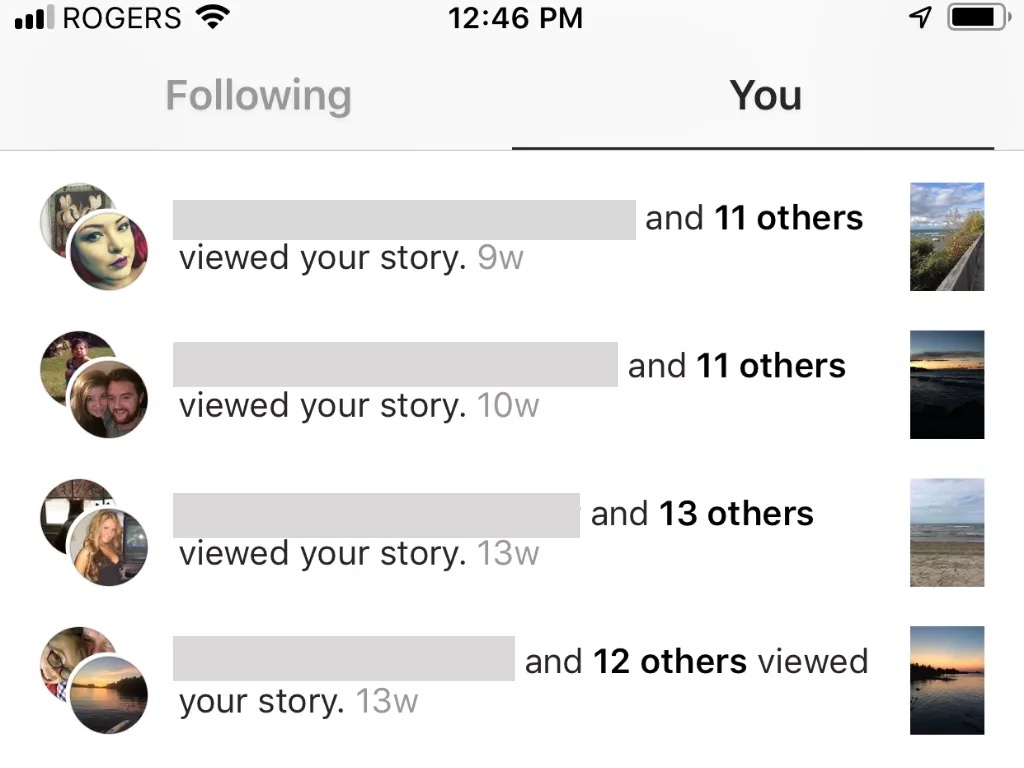 Instagram: Notificación de recuento de vistas