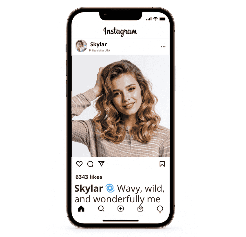 Cabelo ondulado Legendas para Instagram