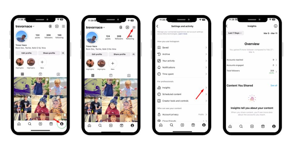 cómo acceder a instagram insights