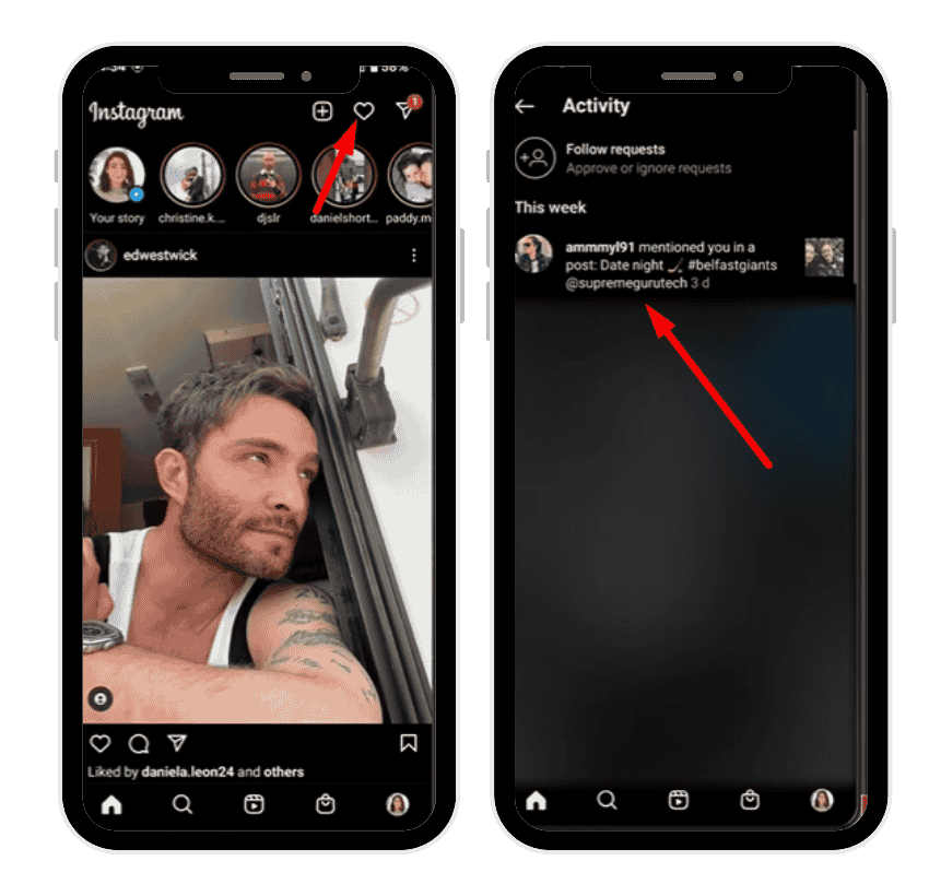 instagram live mention