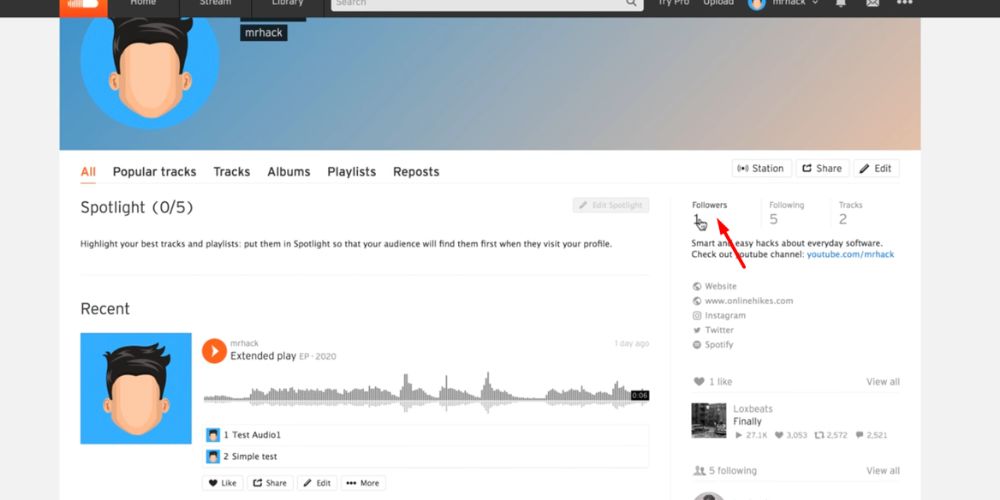 soundcloud follower see
